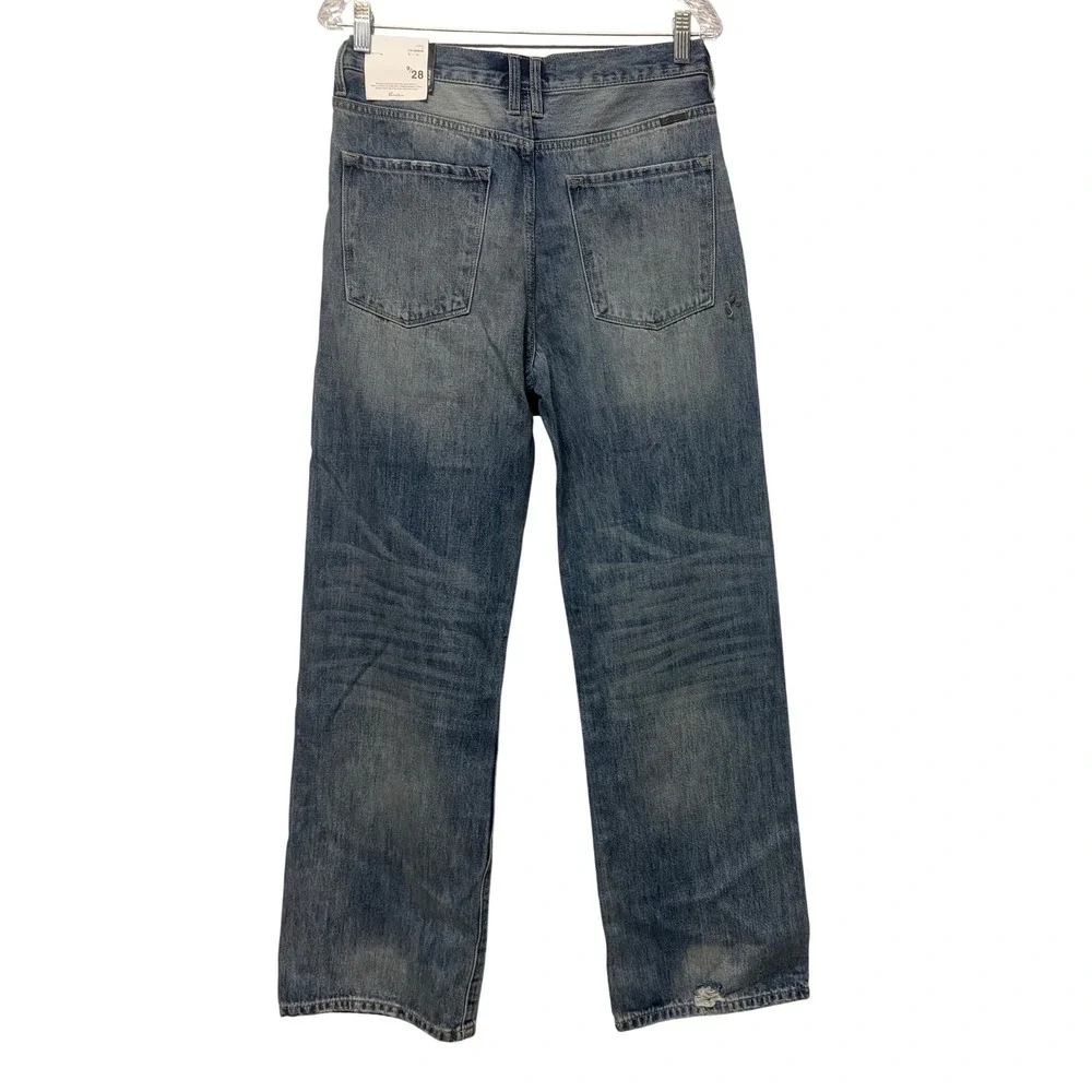 KanCan 90s Flare High Rise Distressed Wide Leg Jeans Medium Wash Size 9 NEW Boho - Picture 3 of 6